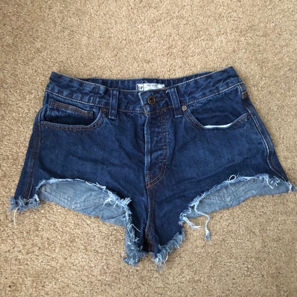 Free People Jean Shorts - Picture 1 of 4